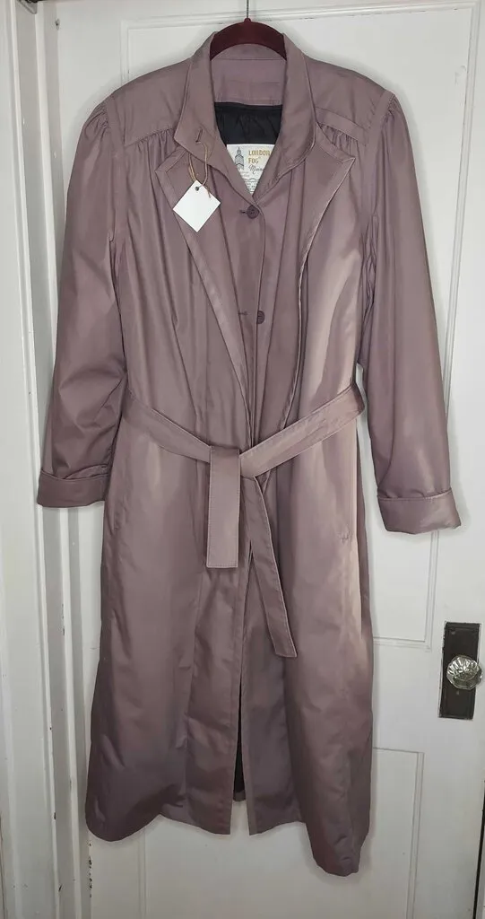 1980s London Fog Maincoats Trench Coat with tie belt and removable liner- Woman Jacket coat FIRM