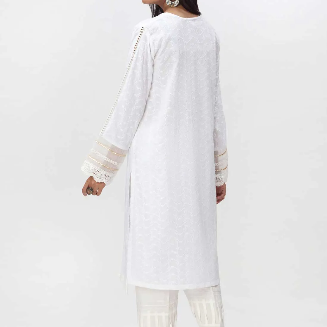1PC- Embroidered ChikanKari Shirt PS4074