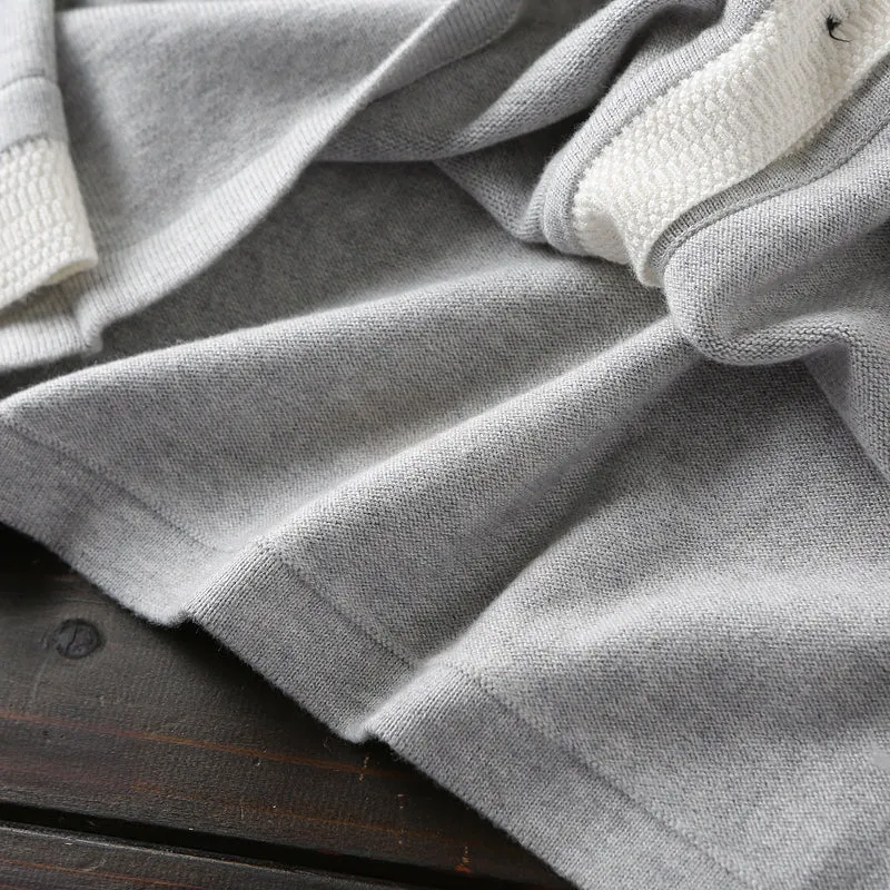 30% wool  70% cotton! Foreign trade tail goods men's autumn and winter  V-neck knitted cardigan sweater coat