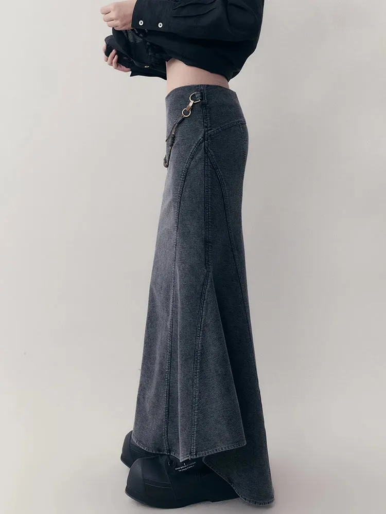 A-line denim skirt【s0000007253】