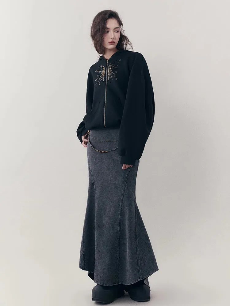 A-line denim skirt【s0000007253】