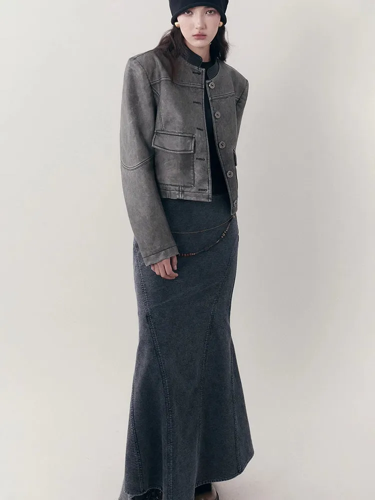 A-line denim skirt【s0000007253】