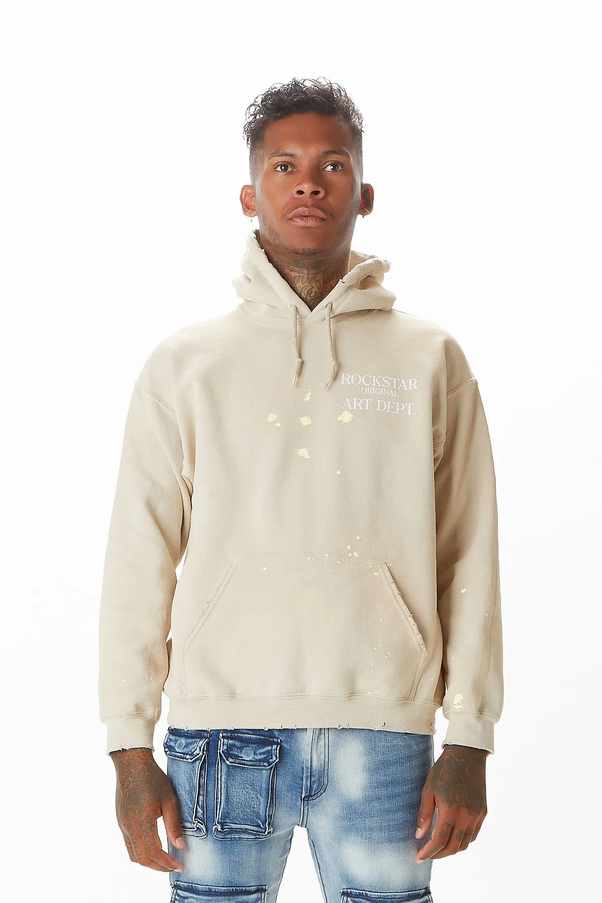 Art Dist. Beige Graphic Hoodie