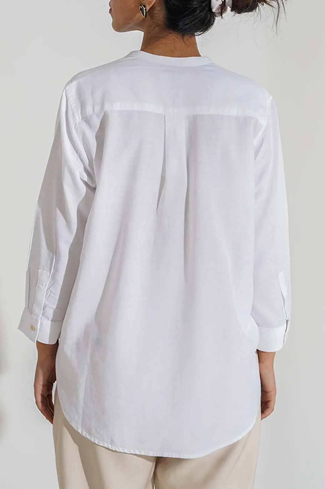 BAND COLLAR SHIRT