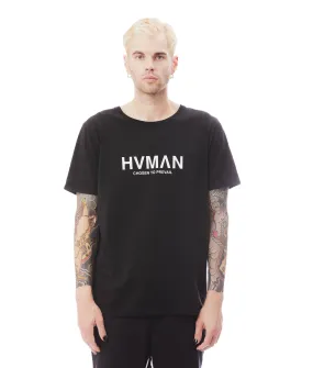 BASIC LOGO CREW NECK TEE IN BLACK