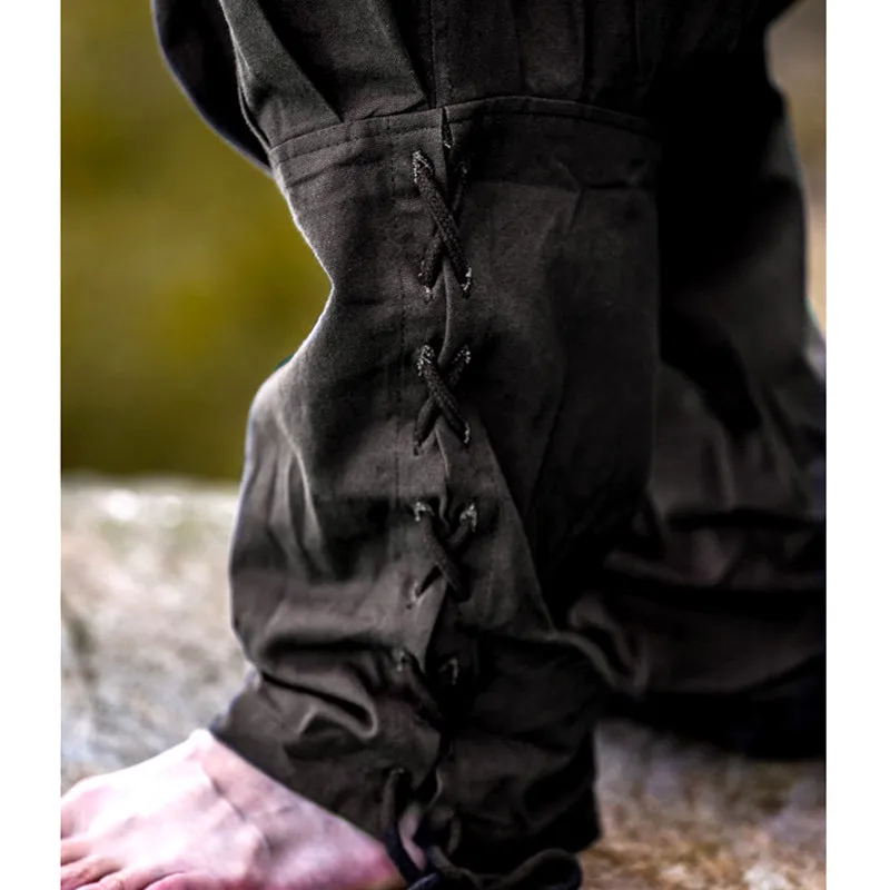 Black 'Rus' Trousers w/ pockets - Cotton
