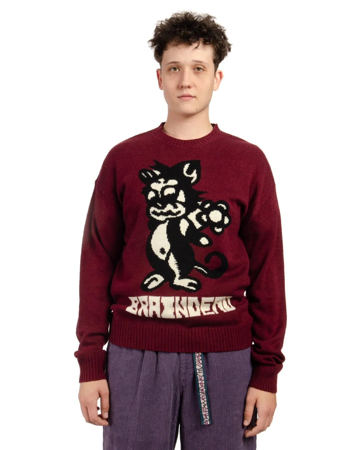 Brain Dead Meow Knit Sweatshirt