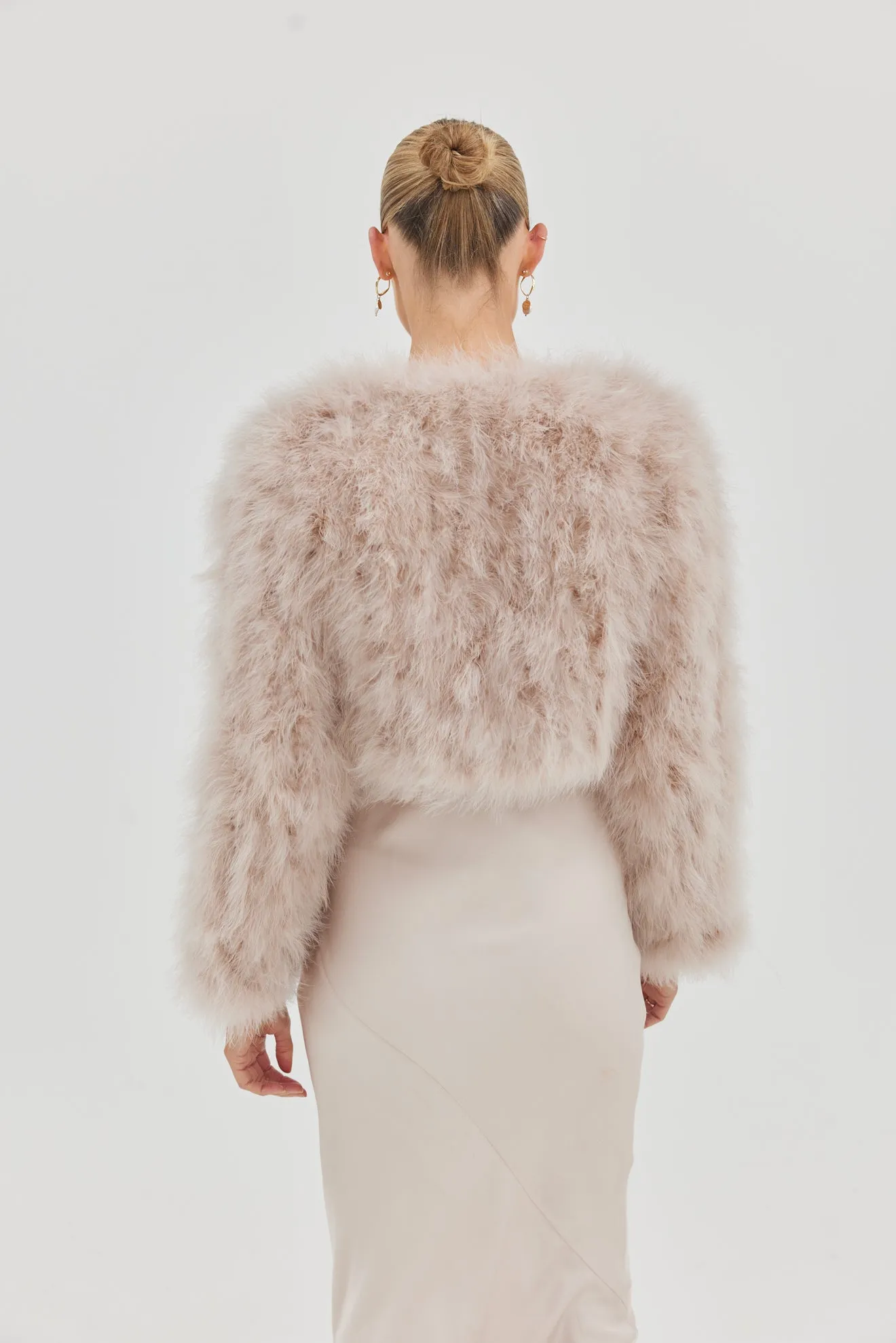 Elegant Blush Bridal Manhattan Crop Jacket
