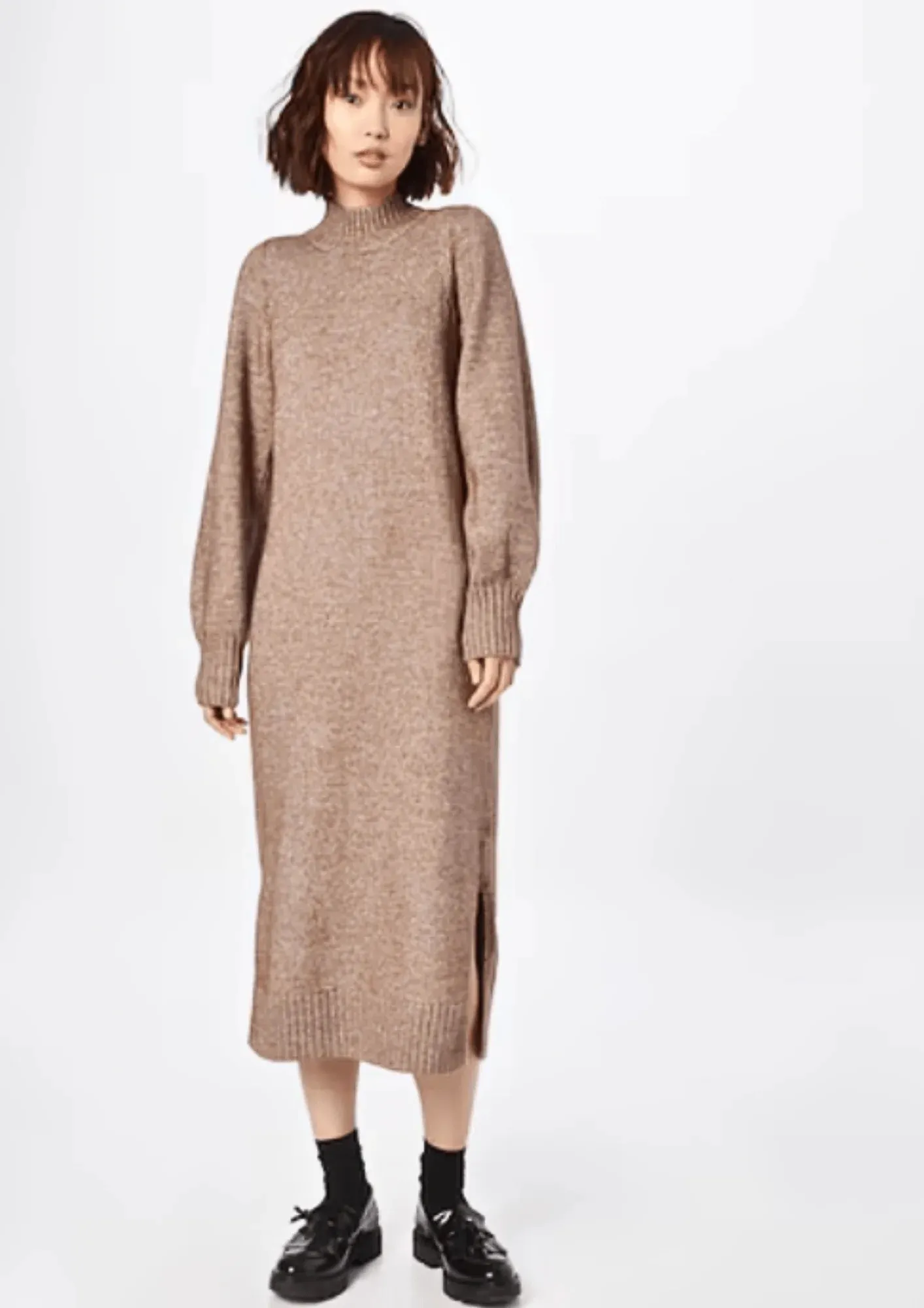 BROWN KNITTED DRESS