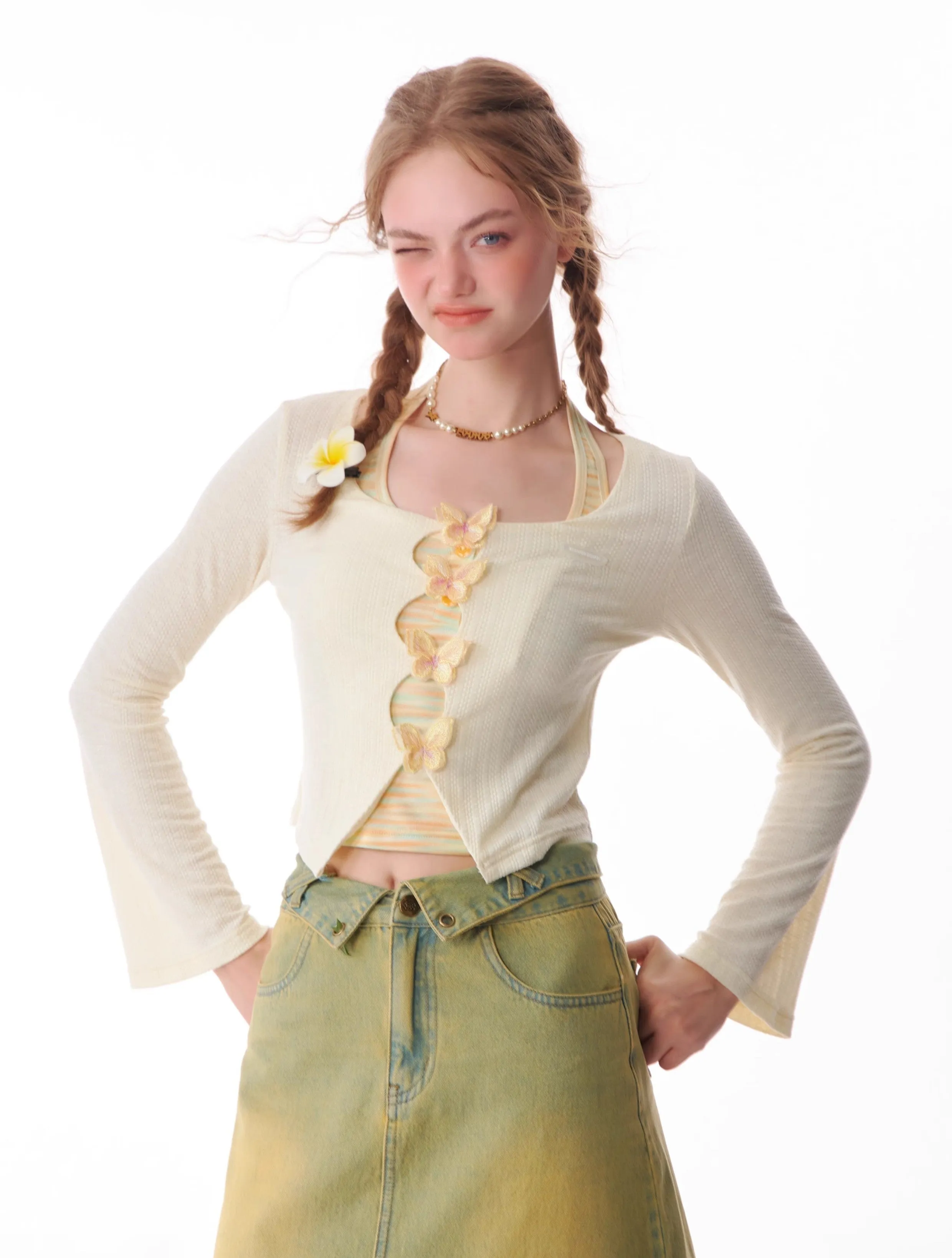 Butterfly Thin Knitted Sunscreen Cardigan ZIZ0120