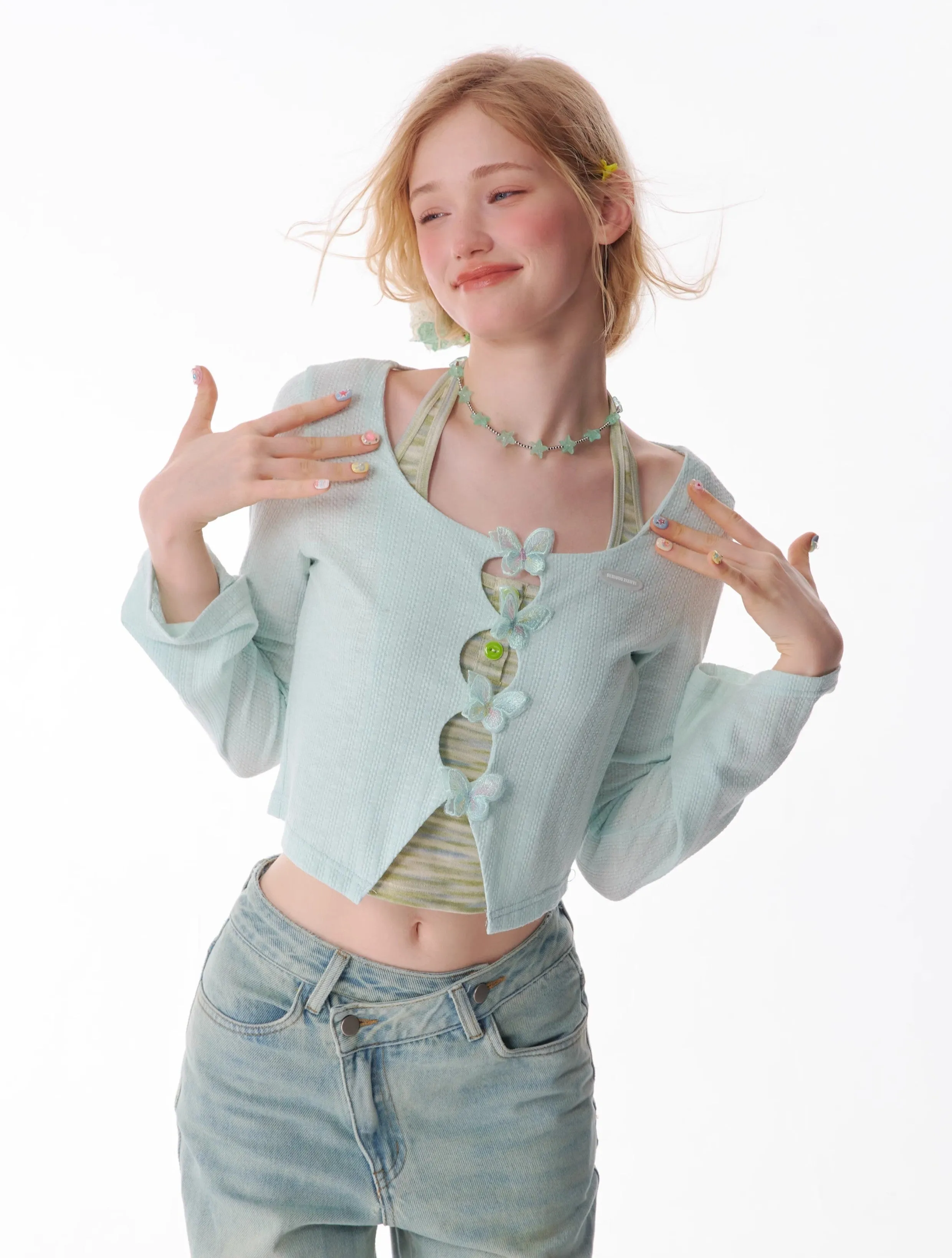 Butterfly Thin Knitted Sunscreen Cardigan ZIZ0120