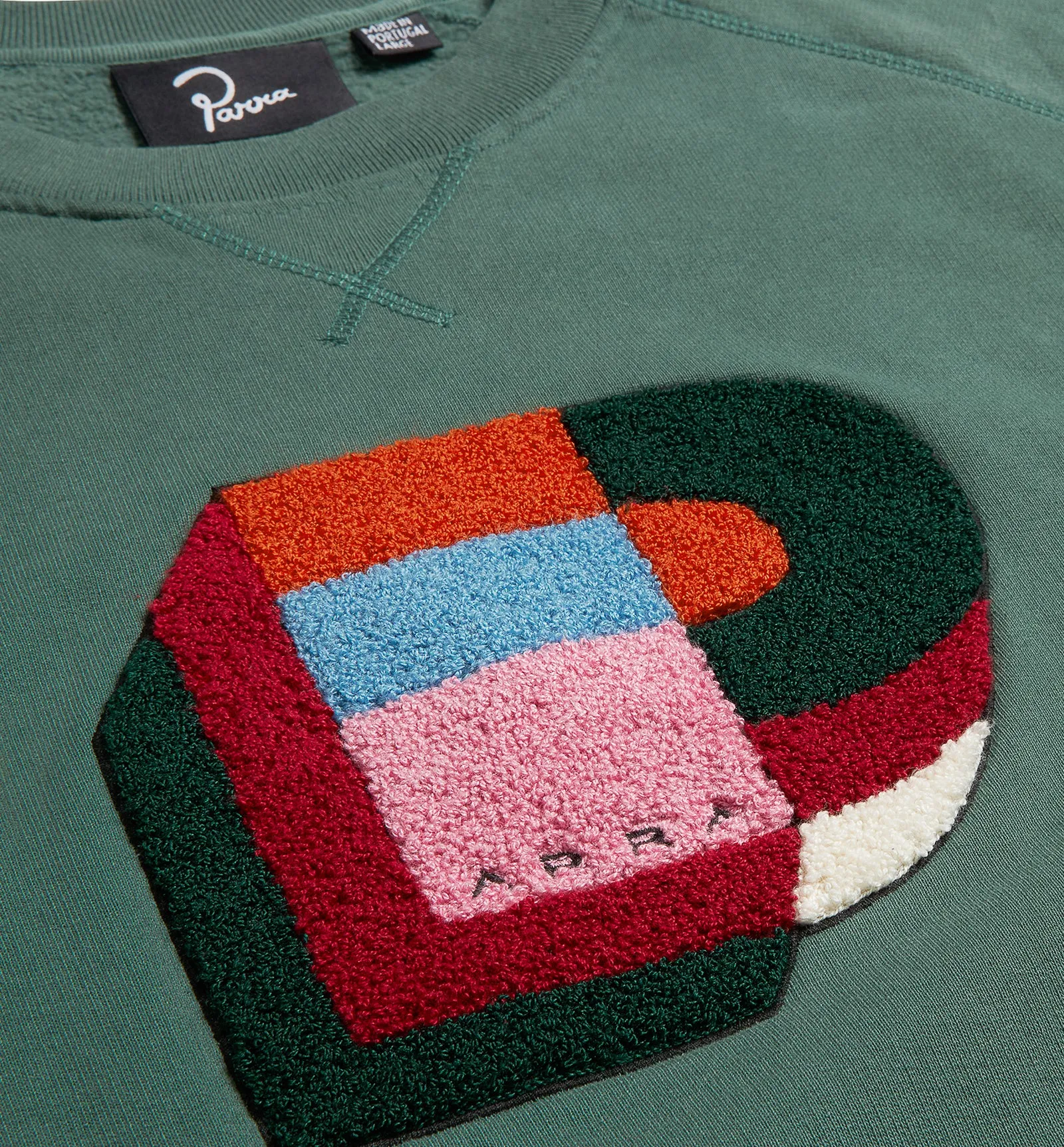 by Parra Building Block Logo Crewneck Sweatshirt 'Green'