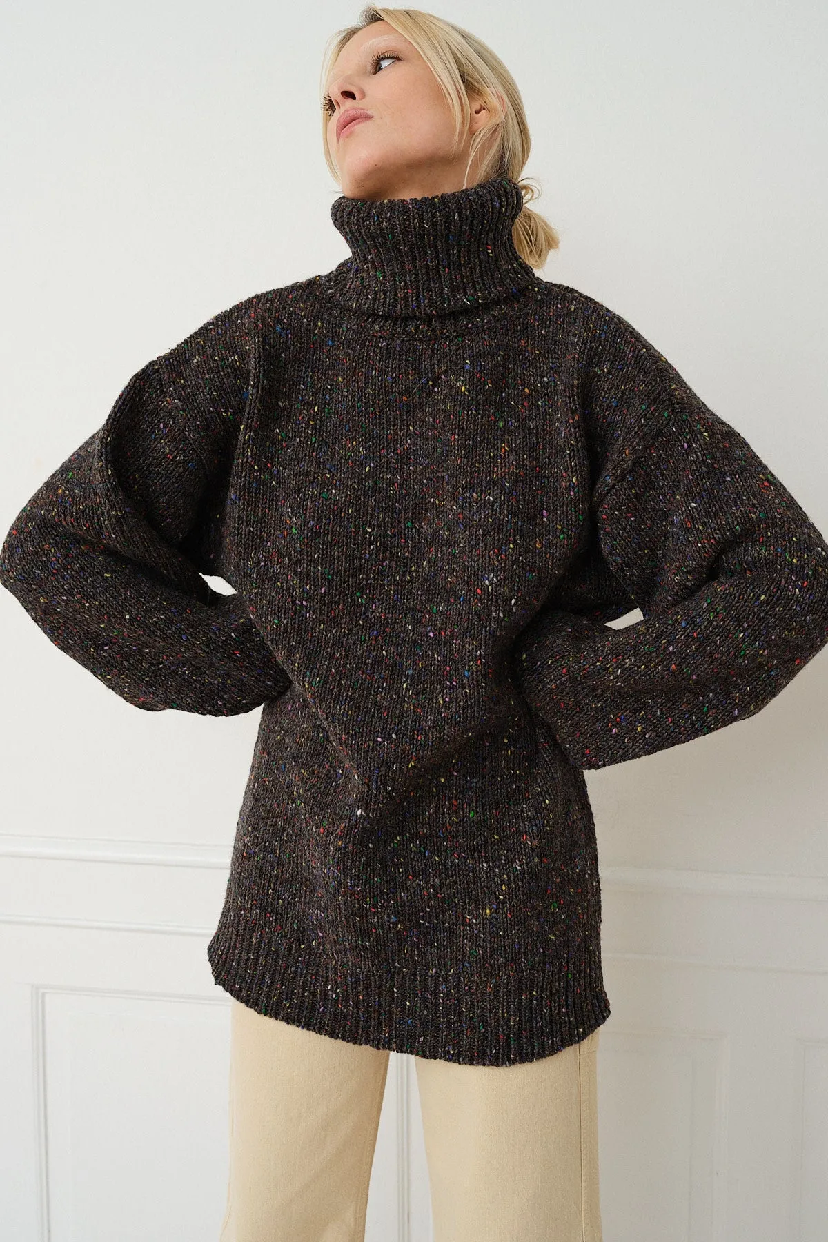 Camilla Sweater — Speckled Grey