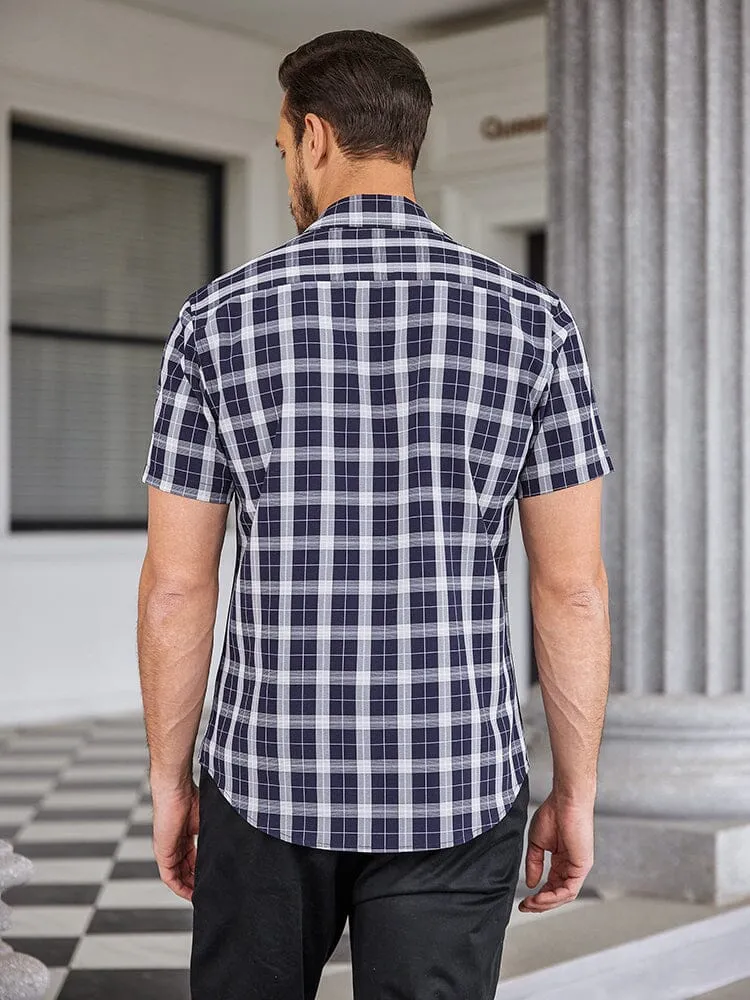 Casual Short Sleeve Plaid Shirt (US Only)