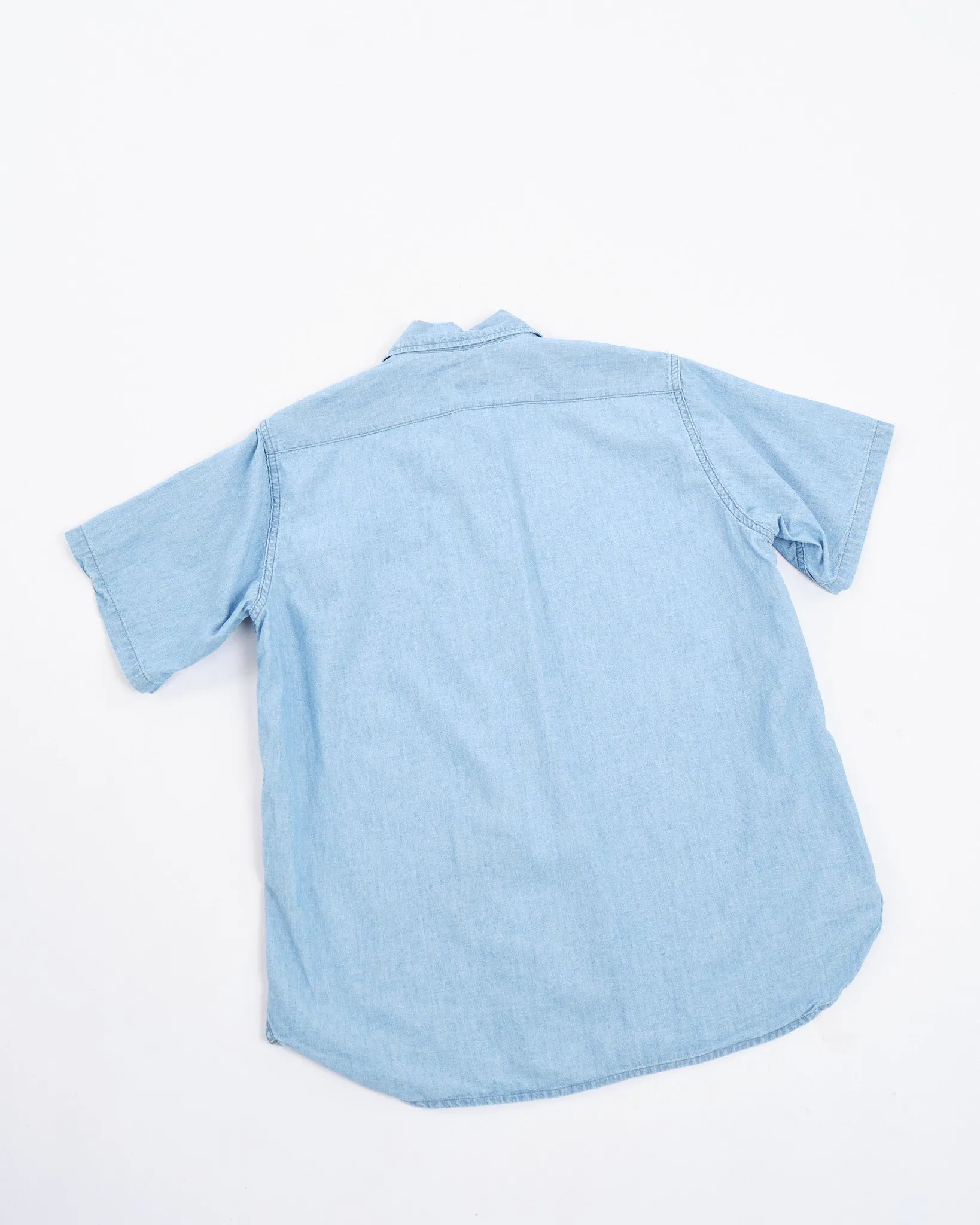 Bleached Chambray 1960s Style Work Shirt