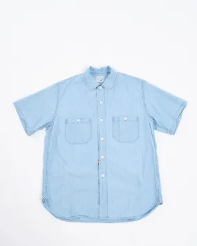Bleached Chambray 1960s Style Work Shirt