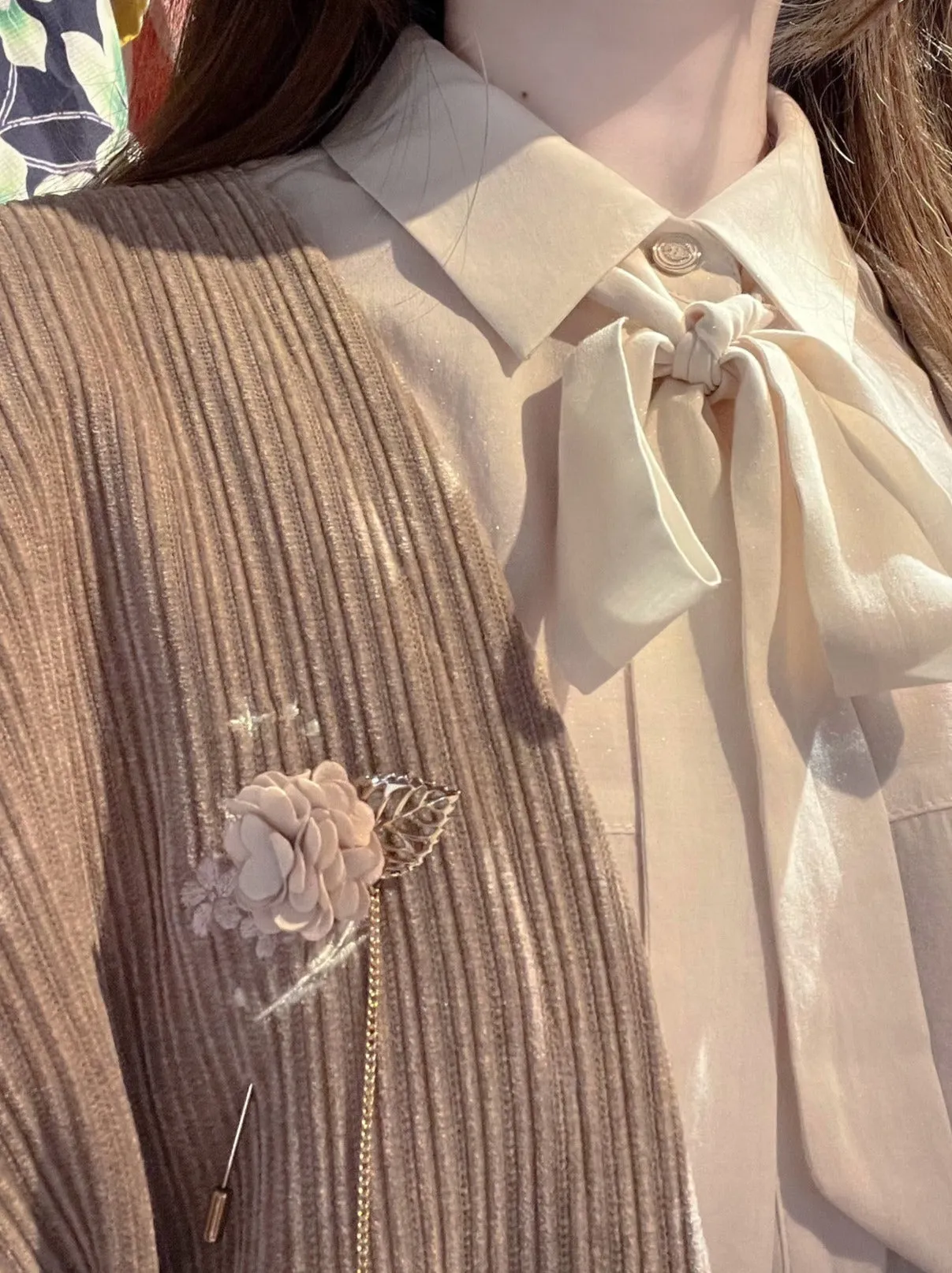 Cherry Dark Ribbon Showa Gray Jacket Feather   Note Skirt Retro Checkered Brooch Chiffon Shirt   Skirt