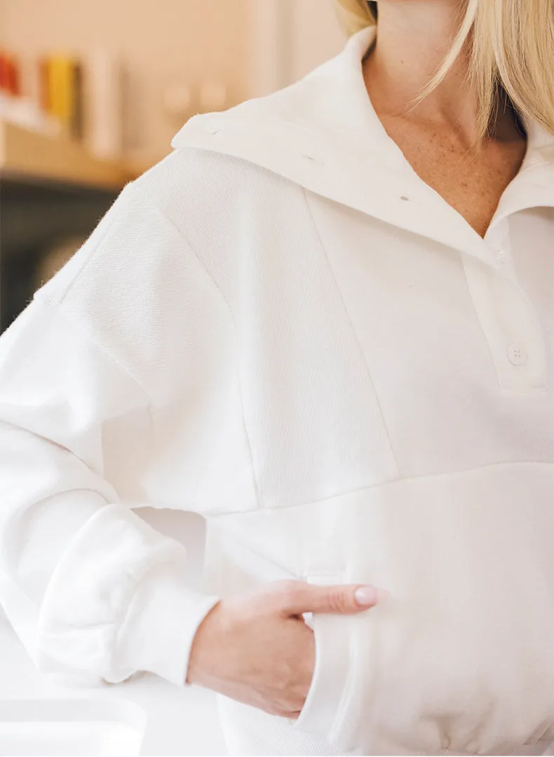 Cloud Rib Collar Pullover