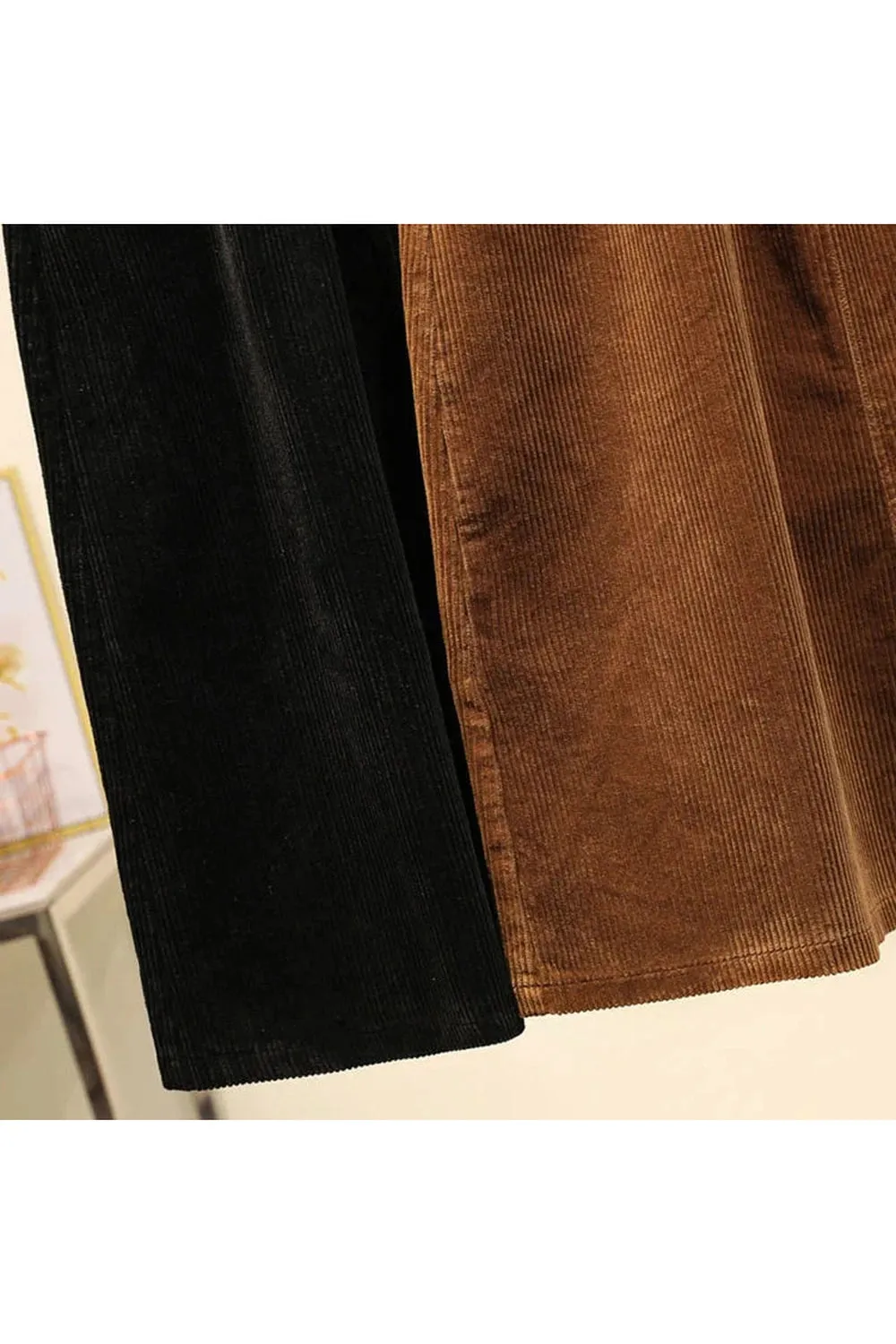 Corduroy A-line Long Skirt