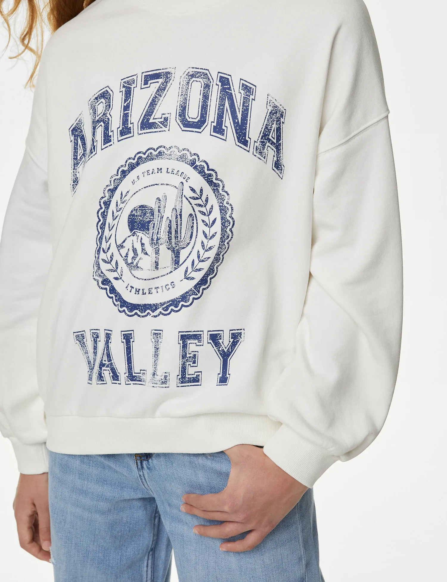 Cotton Rich Arizona Valley Slogan Sweatshirt