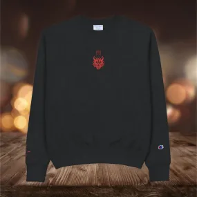 Cyber Devil Oni Sweatshirt– Futuristic Japanese Demon Aesthetic Design