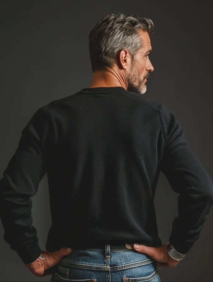DAD SWISH SWEATER - BLACK
