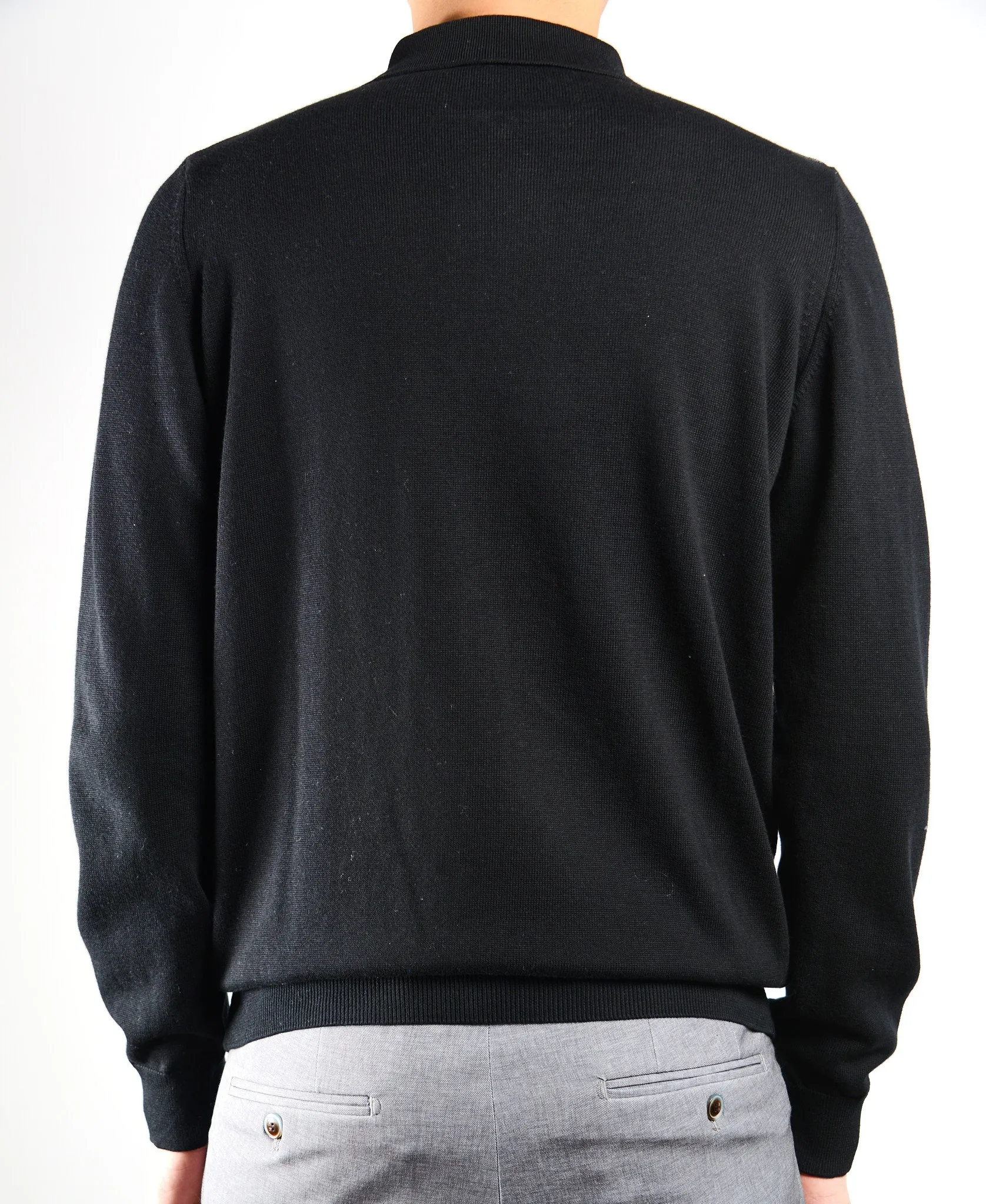 DT 1/4 Zip Two Tone Check Polo Ls