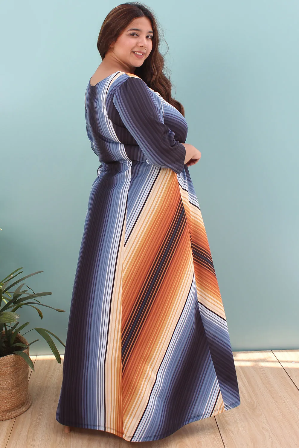 Fire Ice Printed Maxi Dress