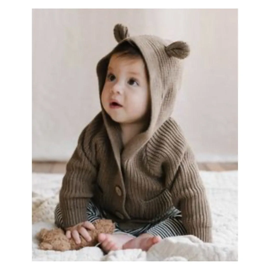 Humphrey Knitted Cardigan - Mouse Marle