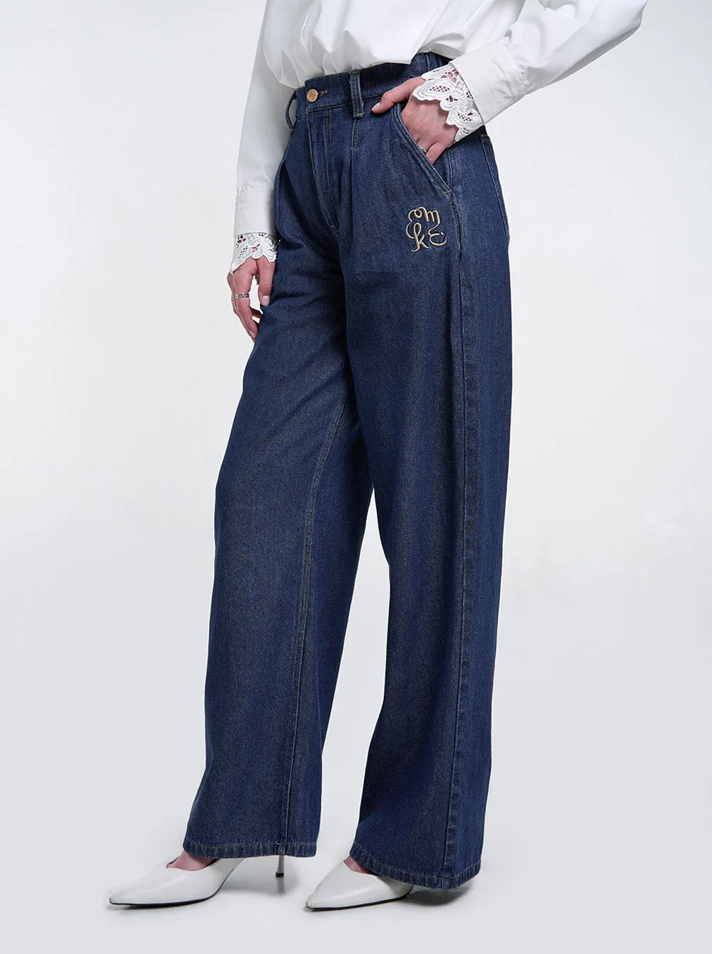 JESSIE DENIM PANTS MID BLUE