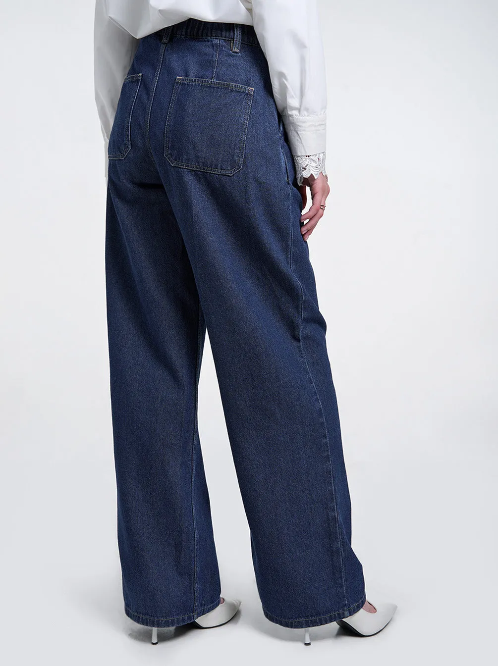 JESSIE DENIM PANTS MID BLUE