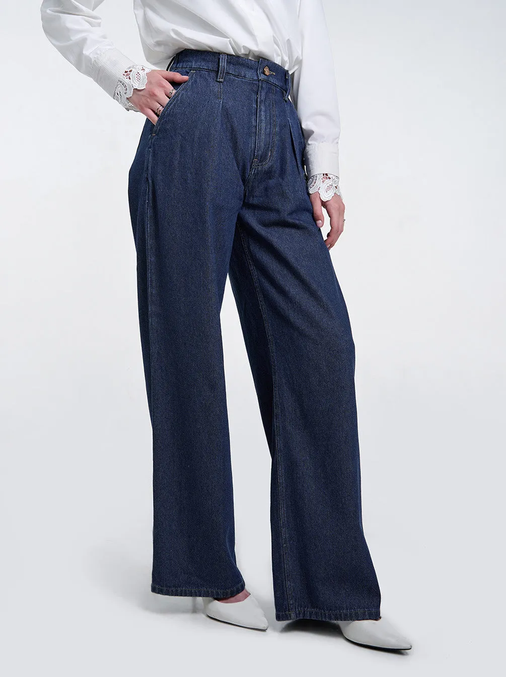 JESSIE DENIM PANTS MID BLUE