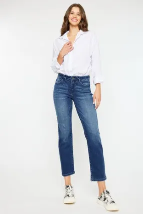 Kancan Mid-Rise Slim Straight Leg Jeans