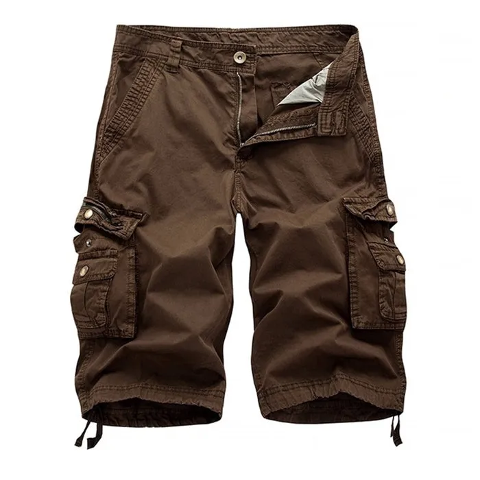 Leisure New Style Washed Solid Color Men's Shorts