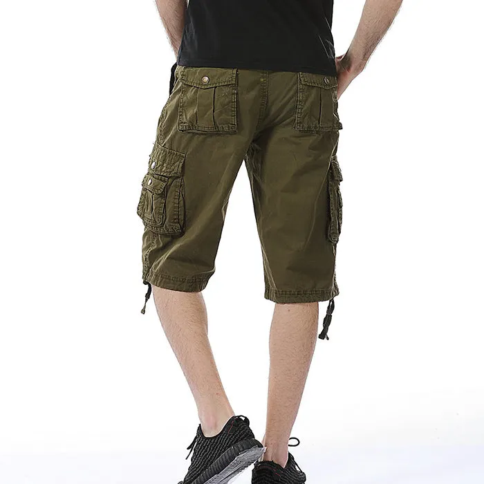 Leisure New Style Washed Solid Color Men's Shorts