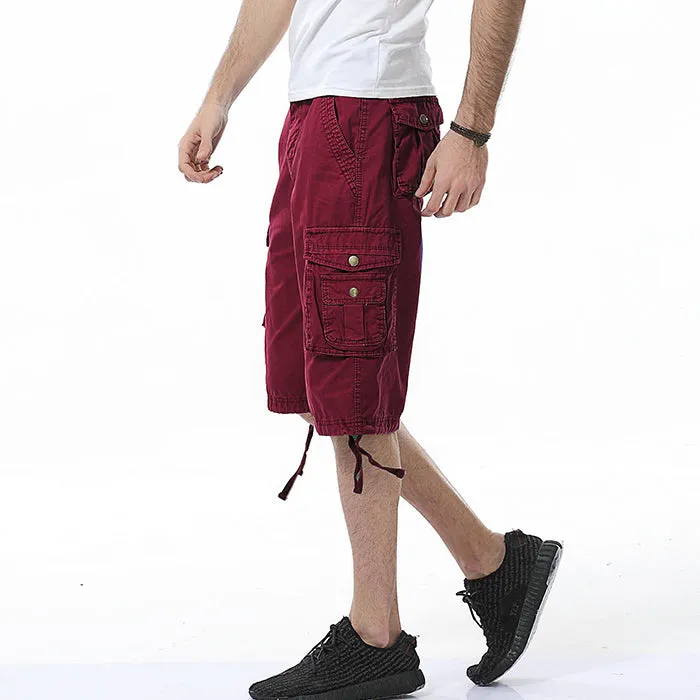 Leisure New Style Washed Solid Color Men's Shorts