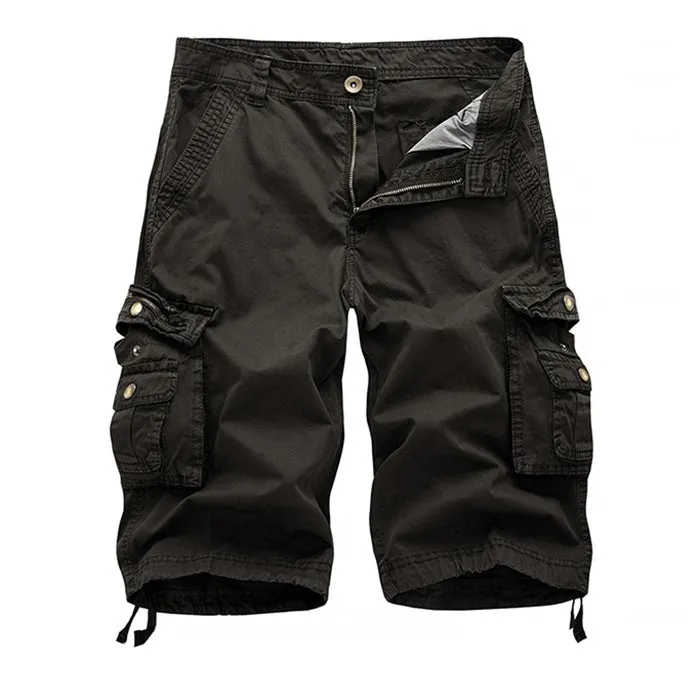 Leisure New Style Washed Solid Color Men's Shorts
