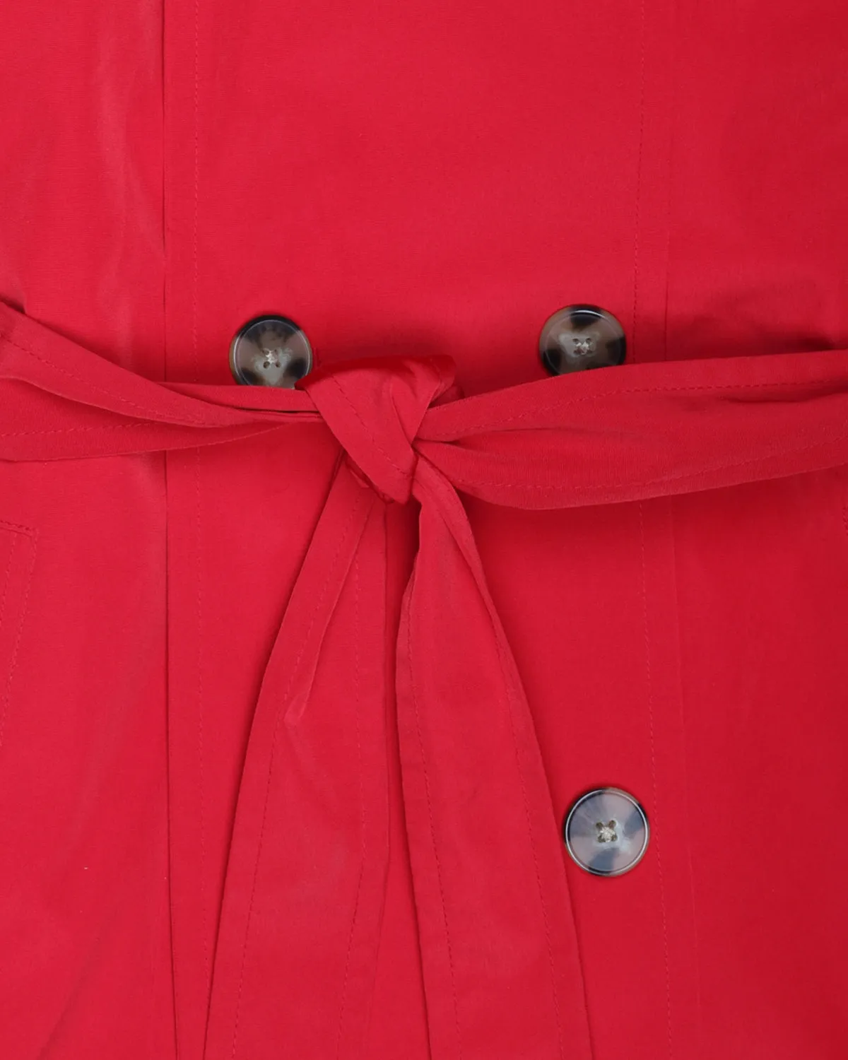 London Fog red belted trench coat