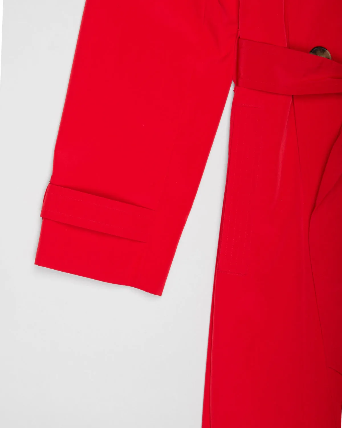 London Fog red belted trench coat