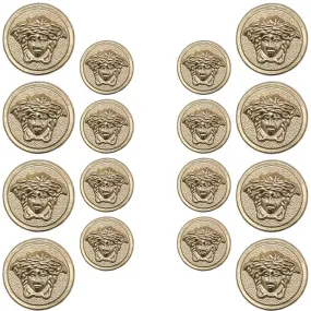 Medusa Metal Shank Buttons(8 Big   8 Small)