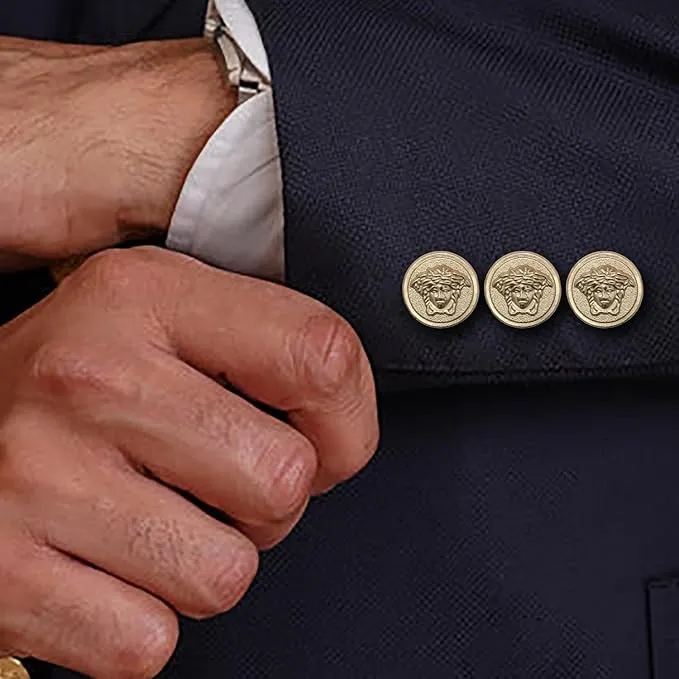 Medusa Metal Shank Buttons(Pack of 8 Buttons)