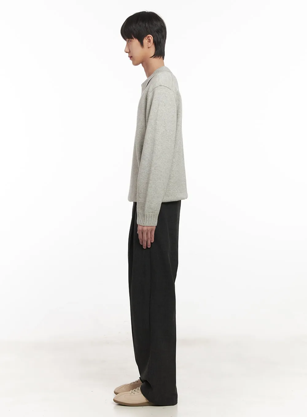 Men's Collared Knitted Sweater IM519