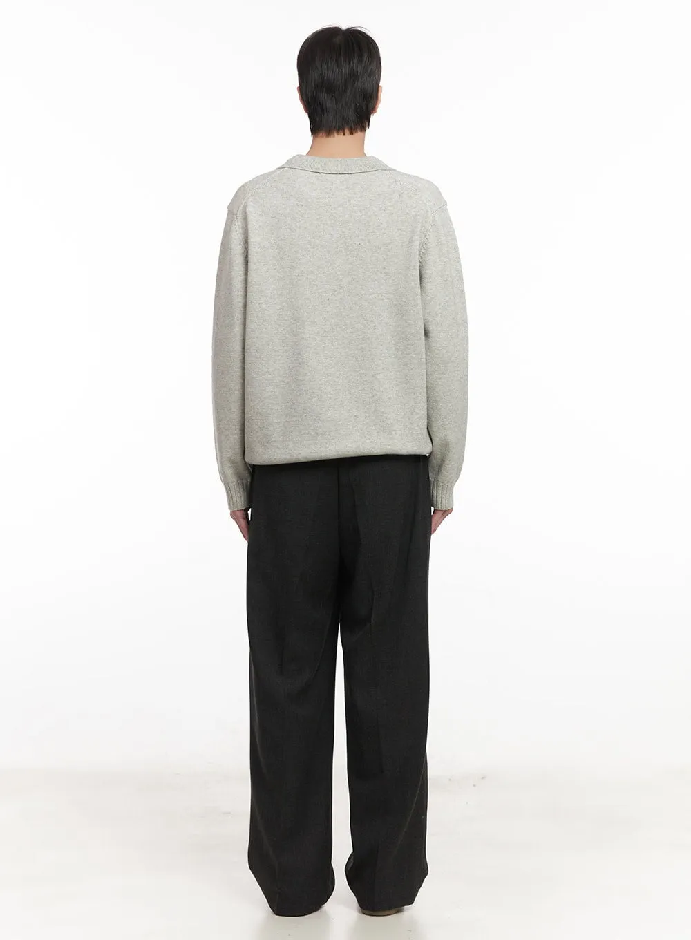 Men's Collared Knitted Sweater IM519