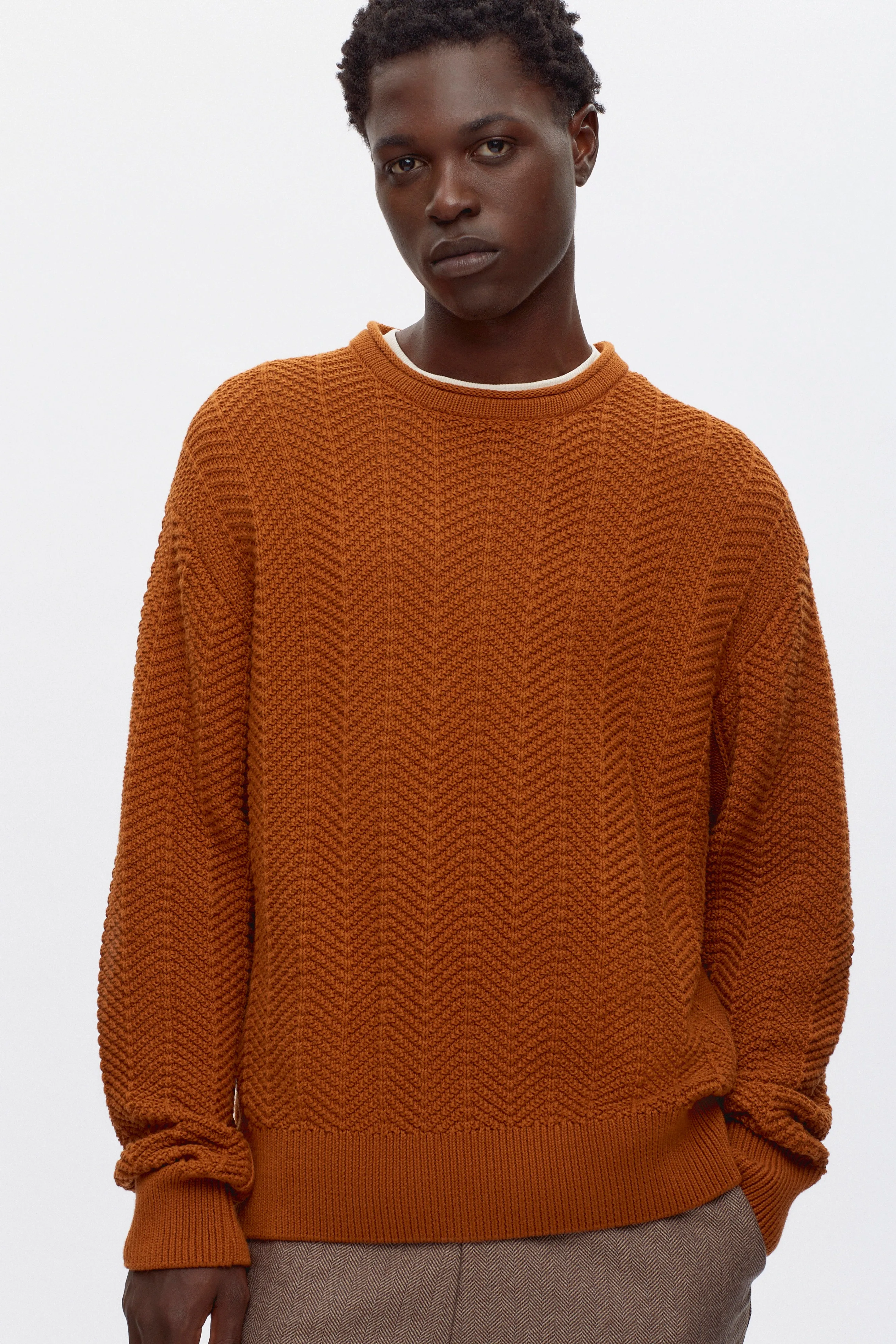 Men's Dahab Rollneck Sweater in Caramel