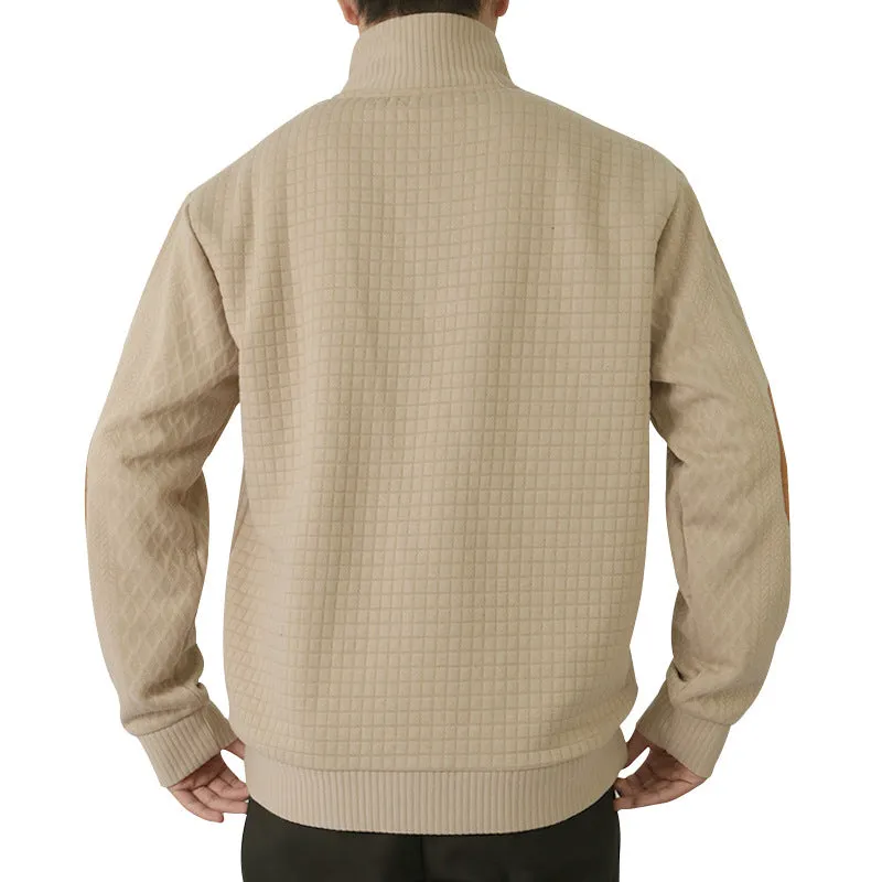 Men's Long-sleeved Pullover Hoodie with Stand-up Collar Men Sweatshirts