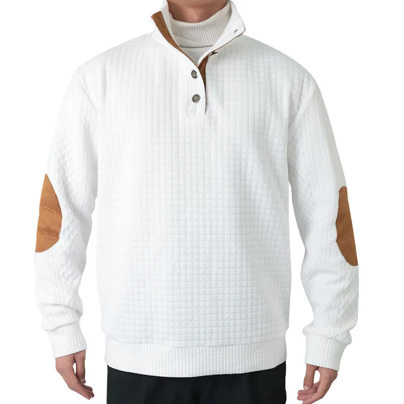 Men's Long-sleeved Pullover Hoodie with Stand-up Collar Men Sweatshirts