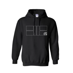 Pickleball Court | Unisex Hoodie Pickleball Sweatshirt | 50% Cotton 50% Polyester