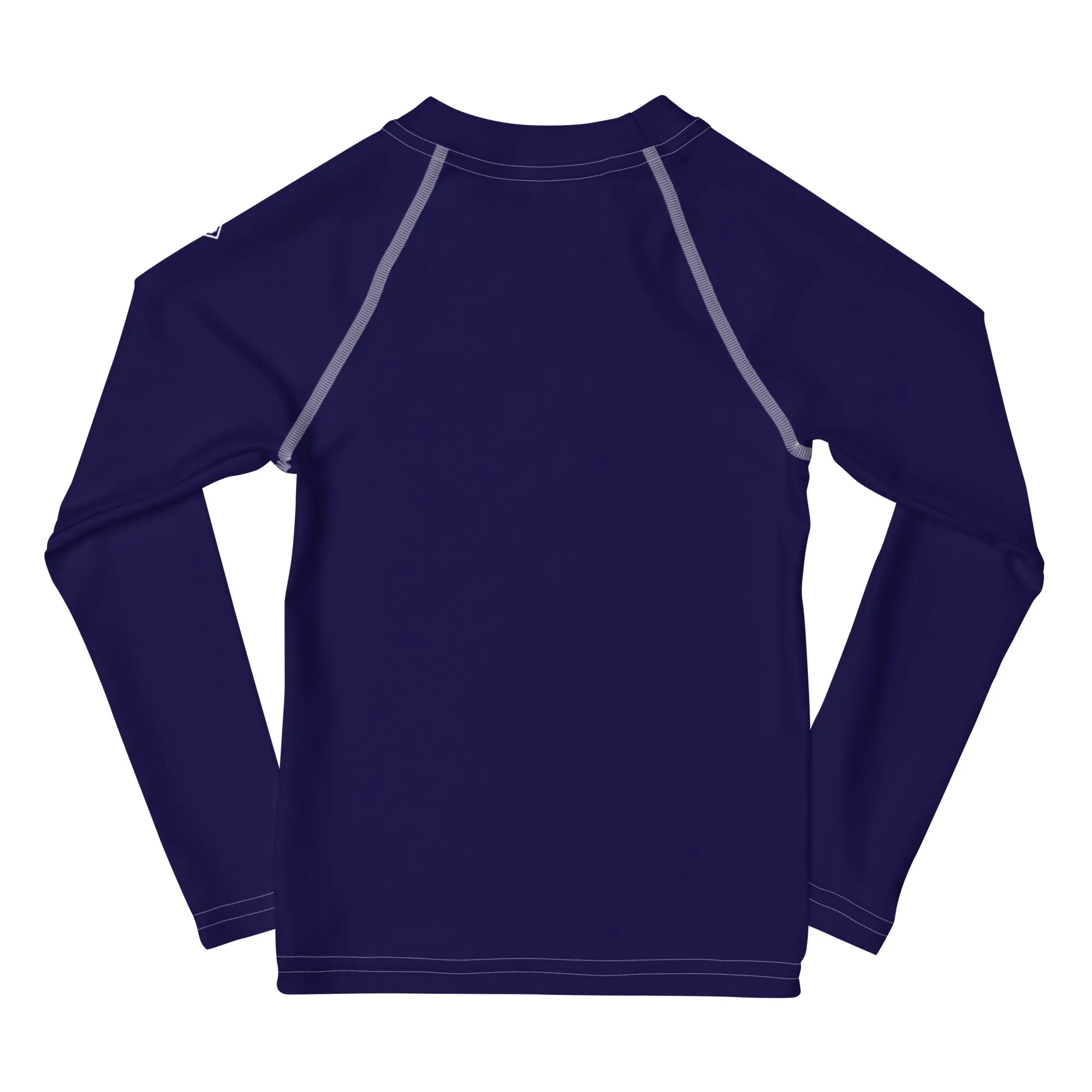 Playtime Protector: Kid's Solid Color Rash Guards for Boys - Midnight Blue