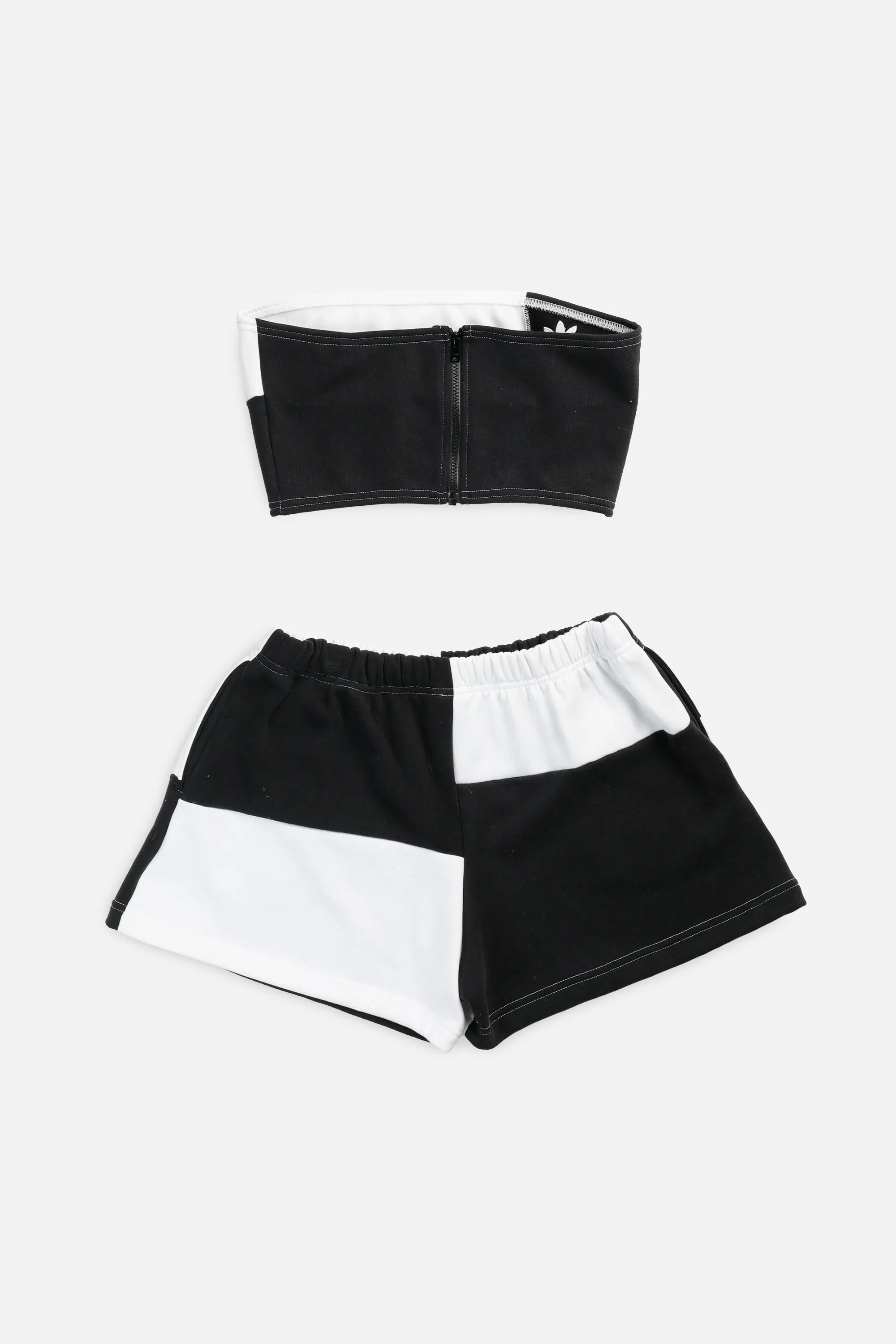 Rework Adidas Patchwork Sweatshorts Set - L