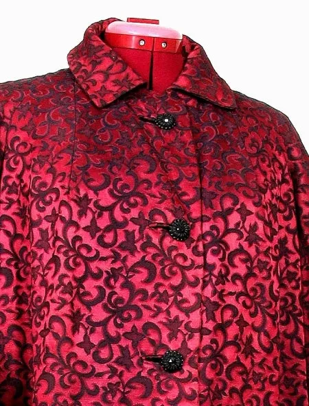 Satin with Cut Out Velvet Scroll